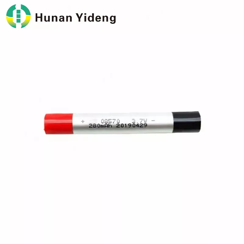08570 Batterie Li-polymère cylindrique mince 3,7 V 280 mAh