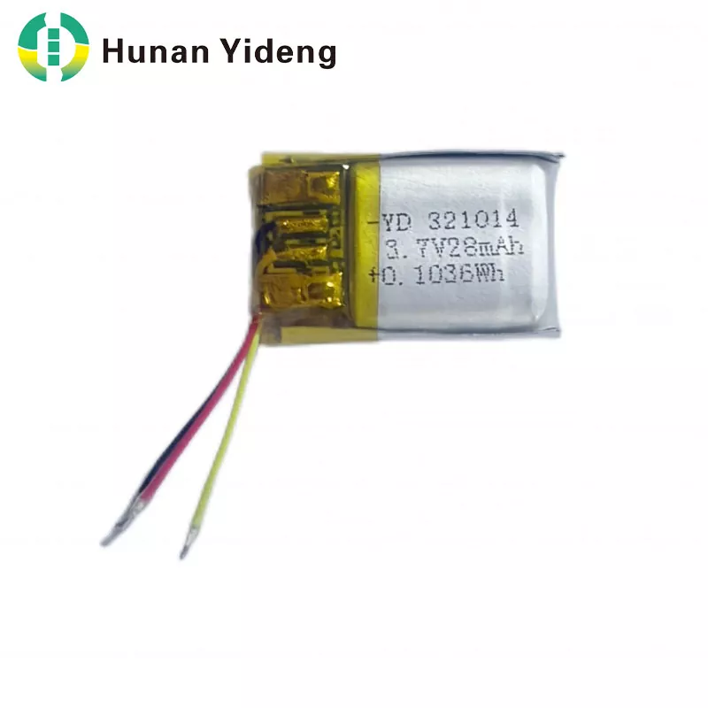 321014 petite batterie prismatique rechargeable 28mah 3.7V