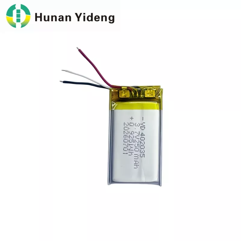 402035 batterie intelligente de polymère de Li de caméra de 3.7v 250mAh VR